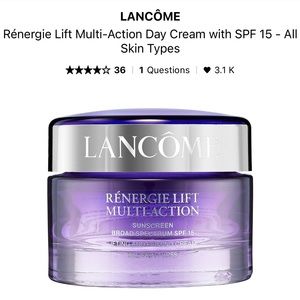 4/$25 Lancôme Renergie Lift Multi-Action Day Cream w/ spf 15 all skin types🆕del